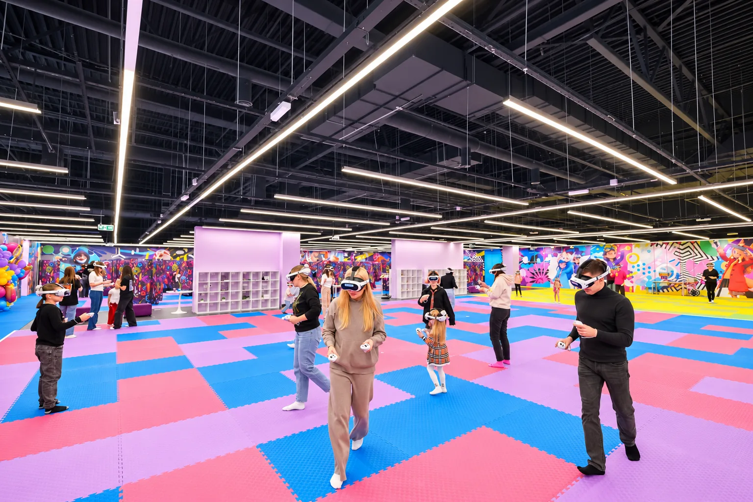 Guests playing in the VR arena