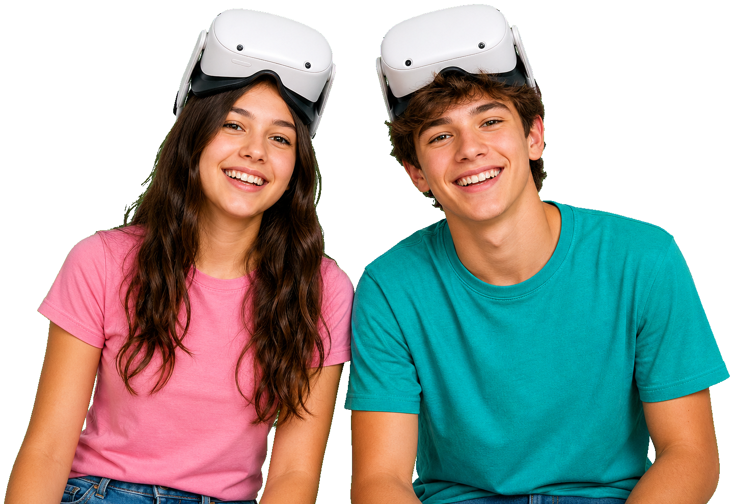 Teens in VR headsets