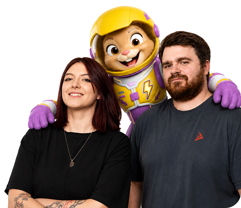 BATTLE START managers Vita and Tom